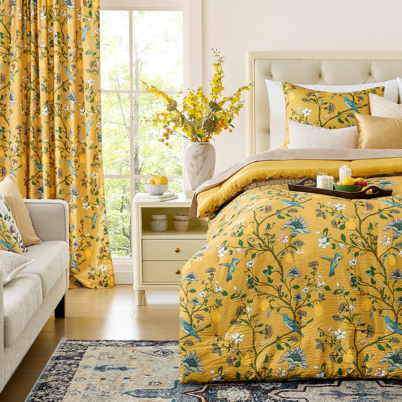 GIGIZAZA Bedding Floral Comforter Set 3 Pieces, Vintage Botanical